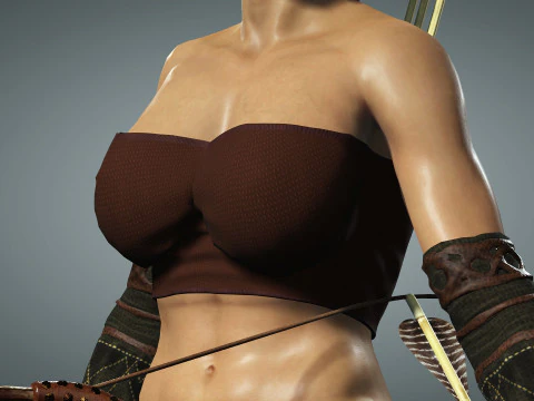 Female Apache Warrior 3D Model