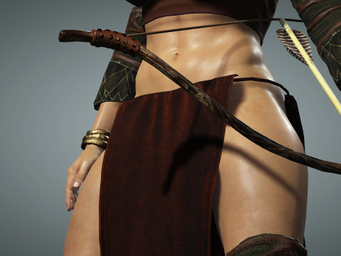 Female Apache Warrior Modelo 3D