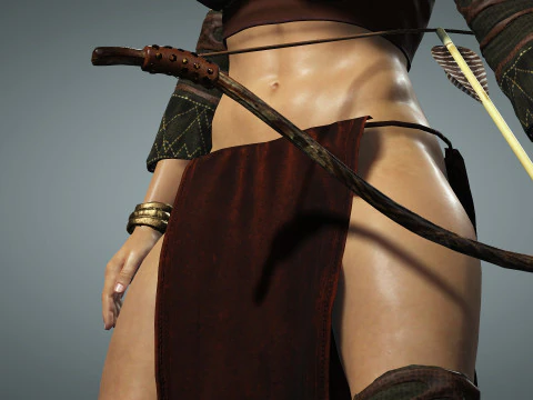 Female Apache Warrior 3D Model