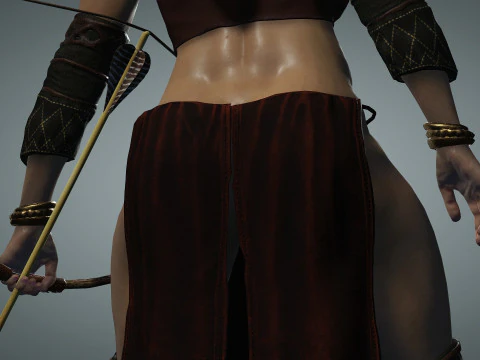 Female Apache Warrior 3D Model