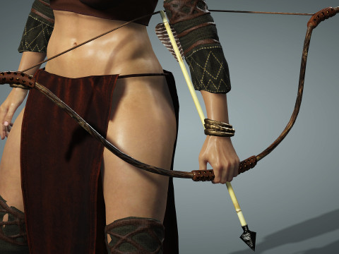 Female Apache Warrior Modelo 3D