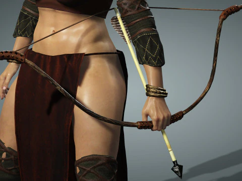 Female Apache Warrior 3D Model