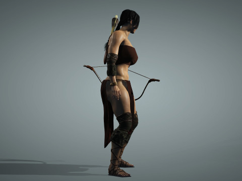 Female Apache Warrior Modelo 3D