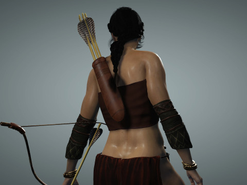 Female Apache Warrior Modelo 3D