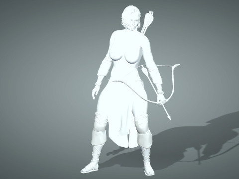 Female Apache Warrior Modelo 3D