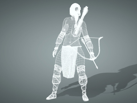Female Apache Warrior Modelo 3D