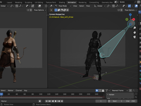 Female Apache Warrior Modelo 3D