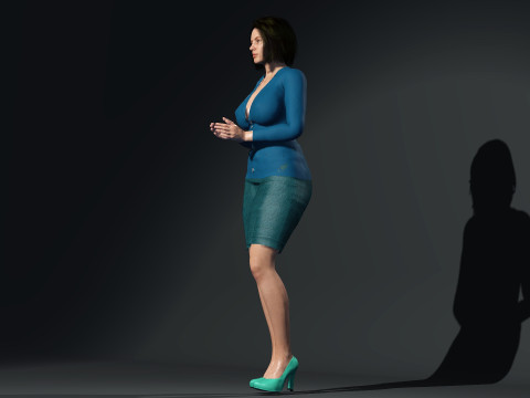 Business woman Modèle 3D