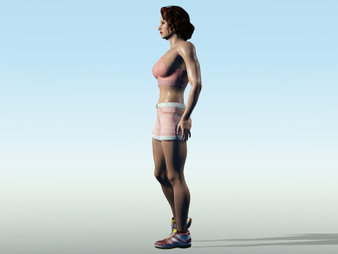 Sexy Fitness Girl Modelo 3D