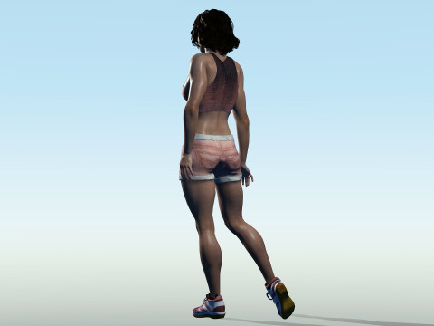 Sexy Fitness Girl Modelo 3D