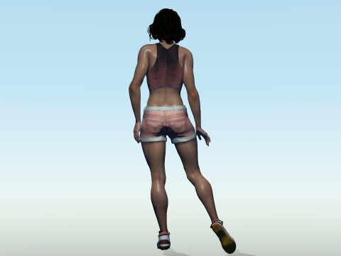 Sexy Fitness Girl Modelo 3D