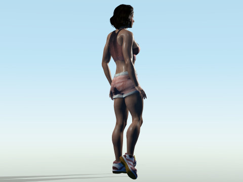 Sexy Fitness Girl Modelo 3D