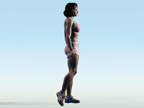Sexy Fitness Girl Modelo 3D
