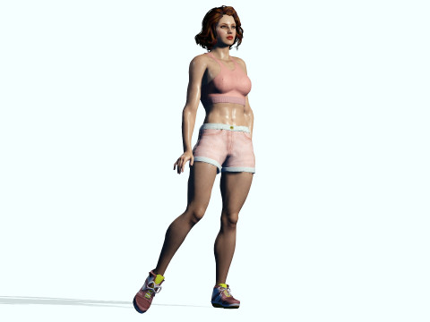 Sexy Fitness Girl Modelo 3D