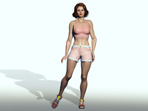Sexy Fitness Girl Modelo 3D