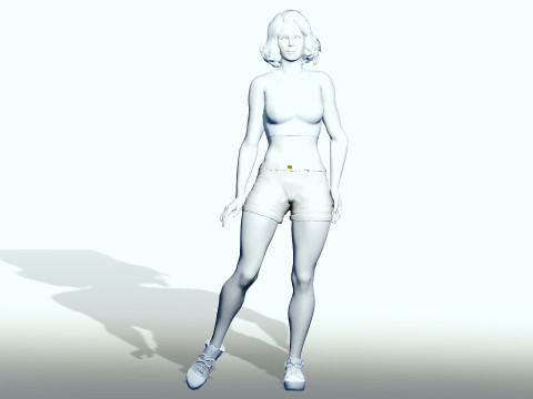 Sexy Fitness Girl Modelo 3D