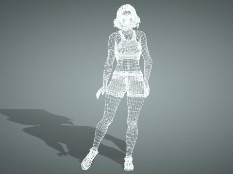Sexy Fitness Girl Modelo 3D