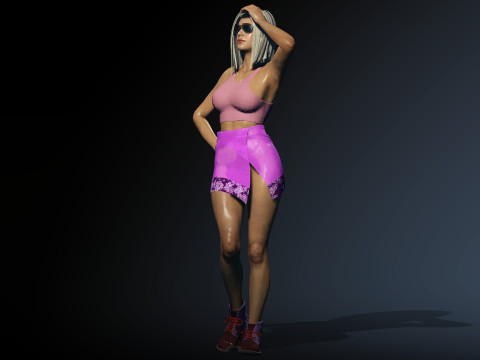 Sexy Summer Girl Helen 3D Модель