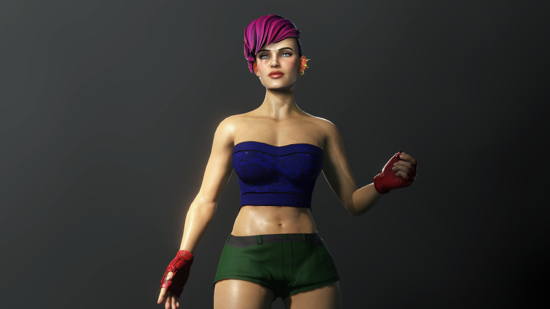 Cartoonish Female Fighter Modelo 3D .c4d .max .obj .3ds .fbx .stl .blend