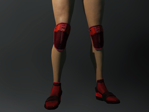 Cartoonish Female Fighter Modelo 3D