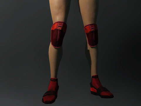 Cartoonish Female Fighter 3D Model