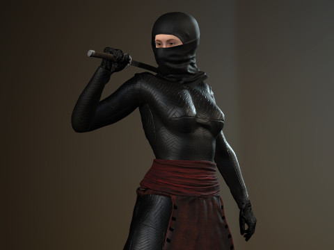 Female Ninja Warrior 3D 模型