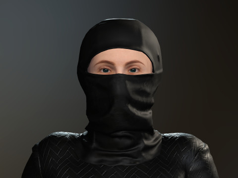 Female Ninja Warrior Model 3D