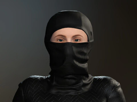 Female Ninja Warrior 3D Model