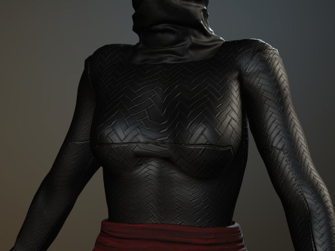 Female Ninja Warrior Model 3D