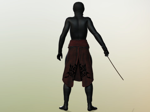 Female Ninja Warrior Model 3D