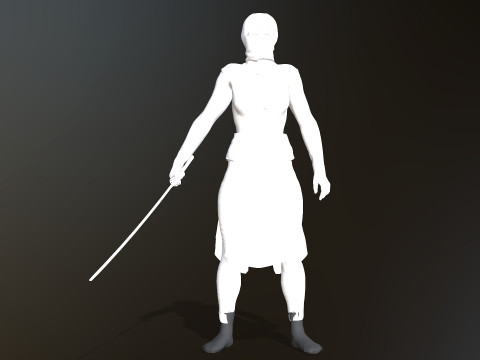 Female Ninja Warrior Model 3D