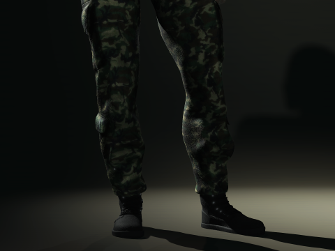 Female Marine Soldier 3D Модель