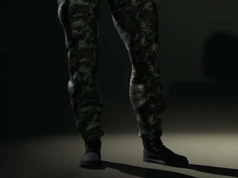 Female Marine Soldier 3D Model