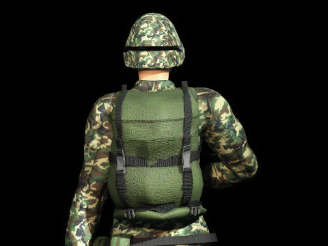 Female Marine Soldier 3D Model