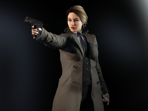 Female Detective Modelo 3D