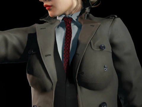 Female Detective 3D Model