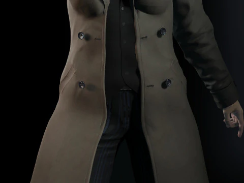 Female Detective 3D Model