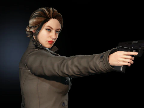 Female Detective 3D Model