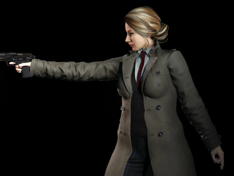 Female Detective 3D Model