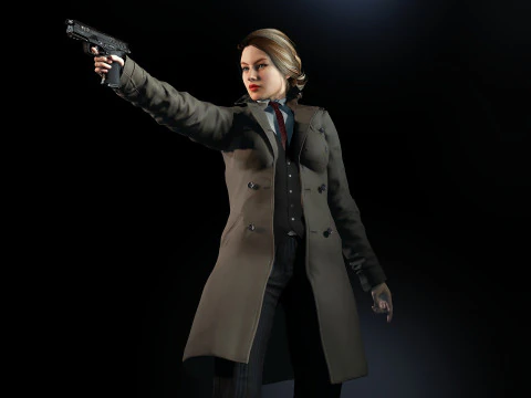 Female Detective 3D Model