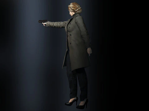 Female Detective 3D Model