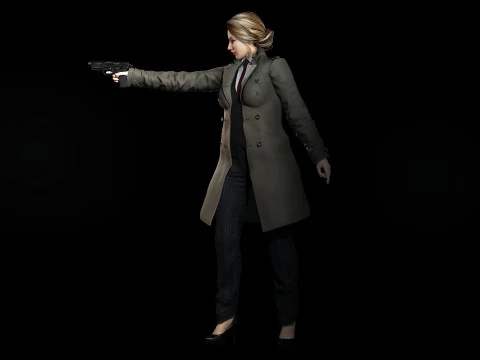 Female Detective 3D Model