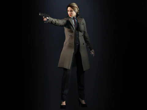 Female Detective 3D Model