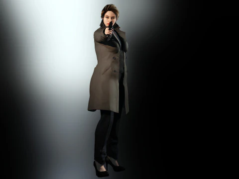 Female Detective 3D Model