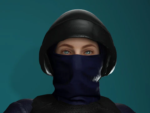 Female SWAT Soldier 3D Model
