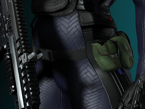 Female SWAT Soldier 3D Model