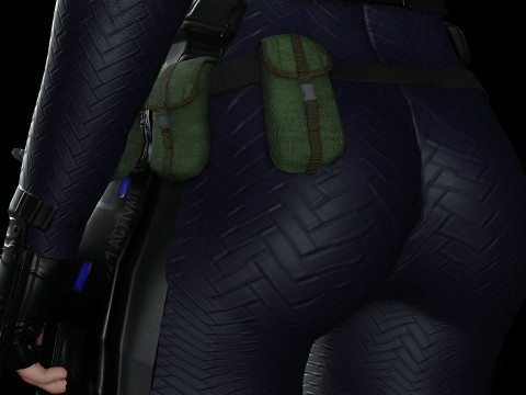Female SWAT Soldier 3D Model