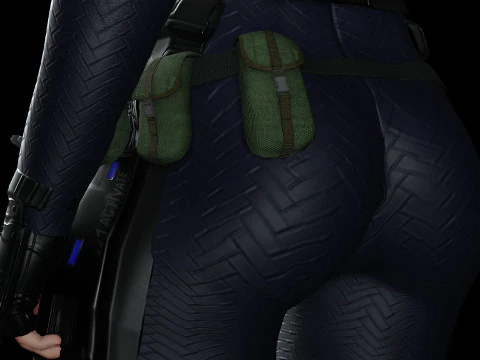 Female SWAT Soldier 3D Model