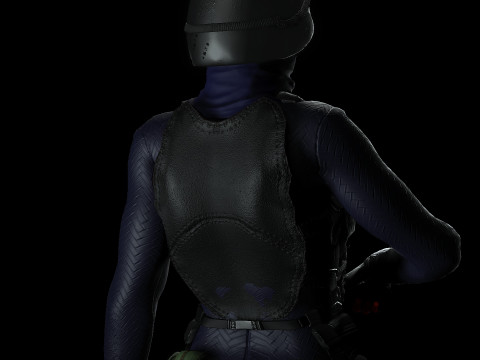 Female SWAT Soldier 3D Model