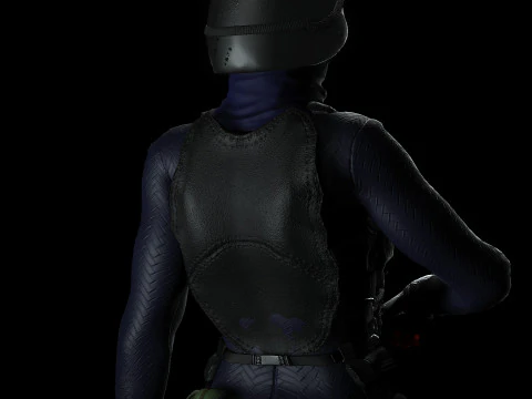 Female SWAT Soldier 3D Model